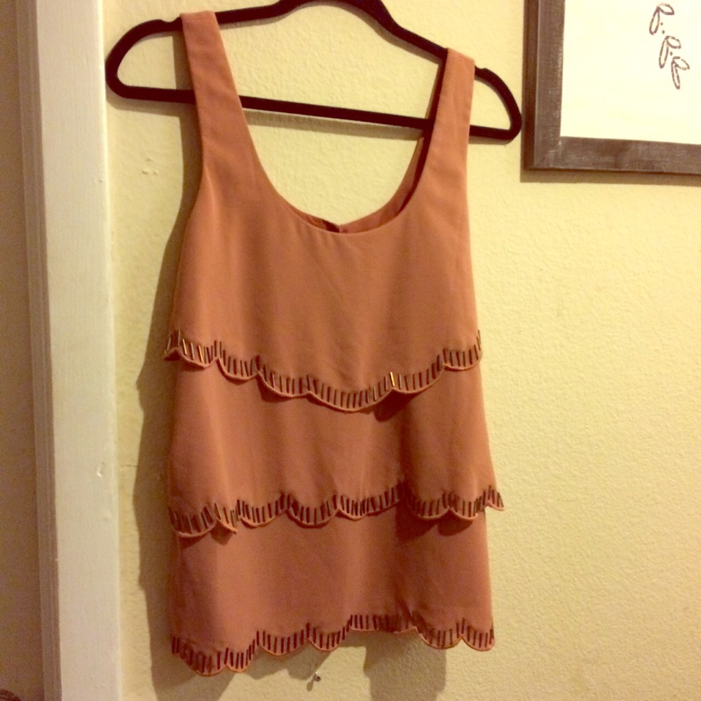 Mauve scalloped top